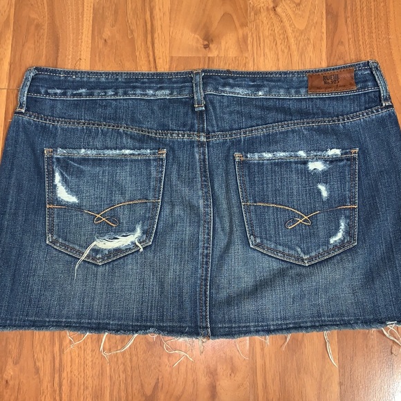 Ruehl No. 925 Distressed Denim Skirt - Picture 6 of 10